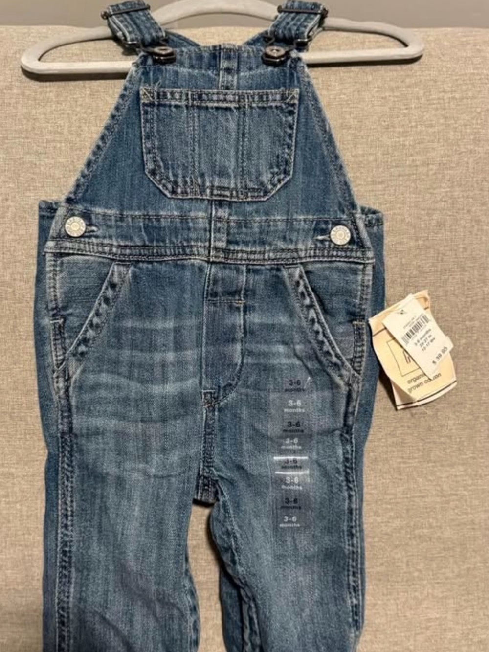 Denim Blue Baby Boy Jeans Overalls - Brand: babyGap
